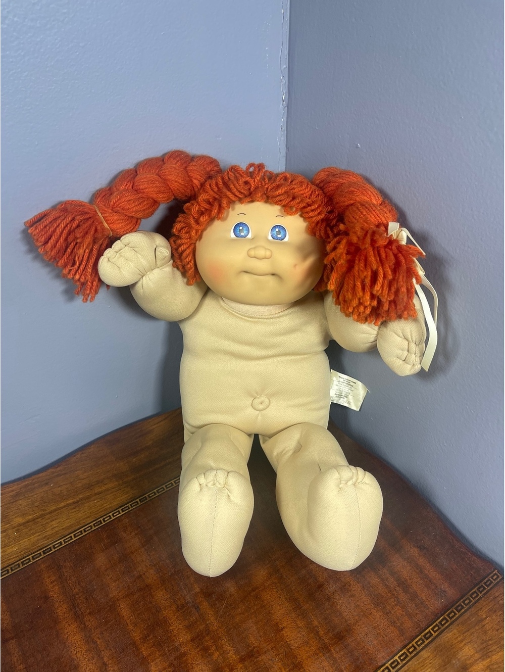 Vintage Cabbage Patch Kids Doll with Red Yarn Hair